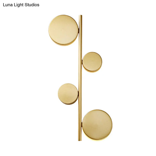 Modern Metallic Circle Wall Mount Led Lighting For Living Room