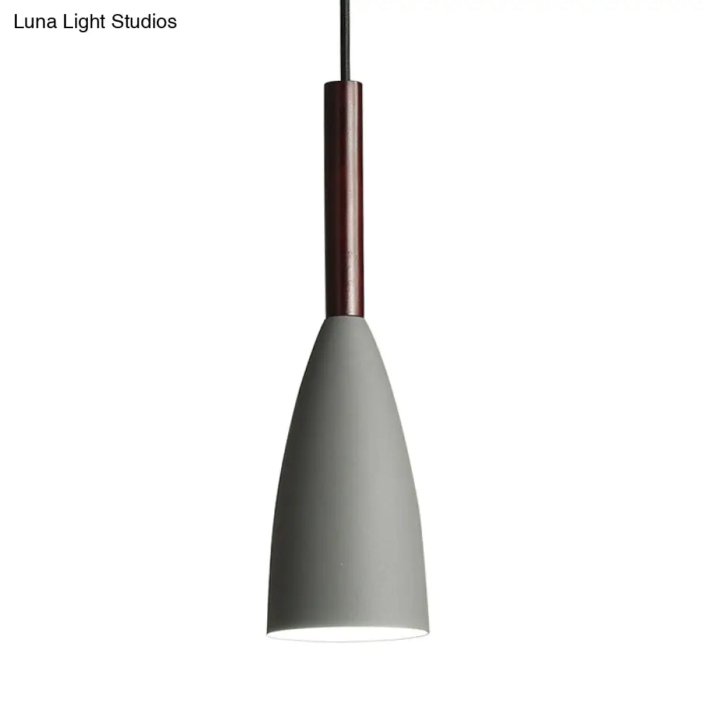 Modern Metallic Cone Pendant Lamp – Stylish Hanging Light For Restaurants