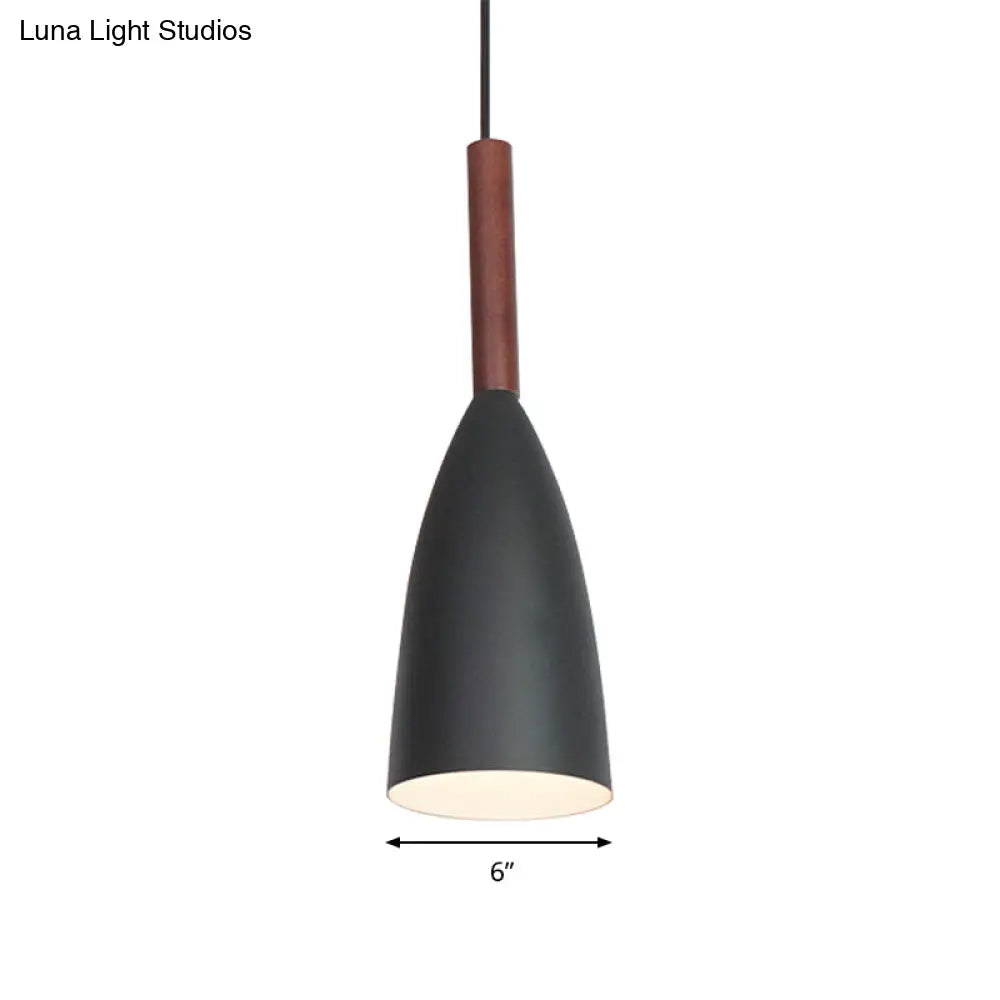 Modern Metallic Cone Pendant Lamp – Stylish Hanging Light For Restaurants