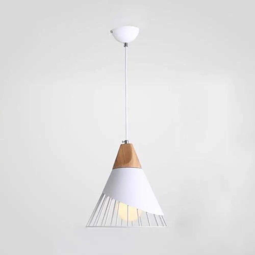 Modern Metallic Cone Pendant Light – 12’/14’ Wide Single Bulb Hanging Lamp For Balcony Bar