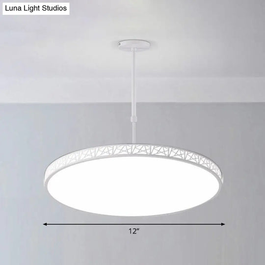 Modern Metallic Hollow-Carved Led Chandelier For Conference Room Lighting White / 12 Third Gear