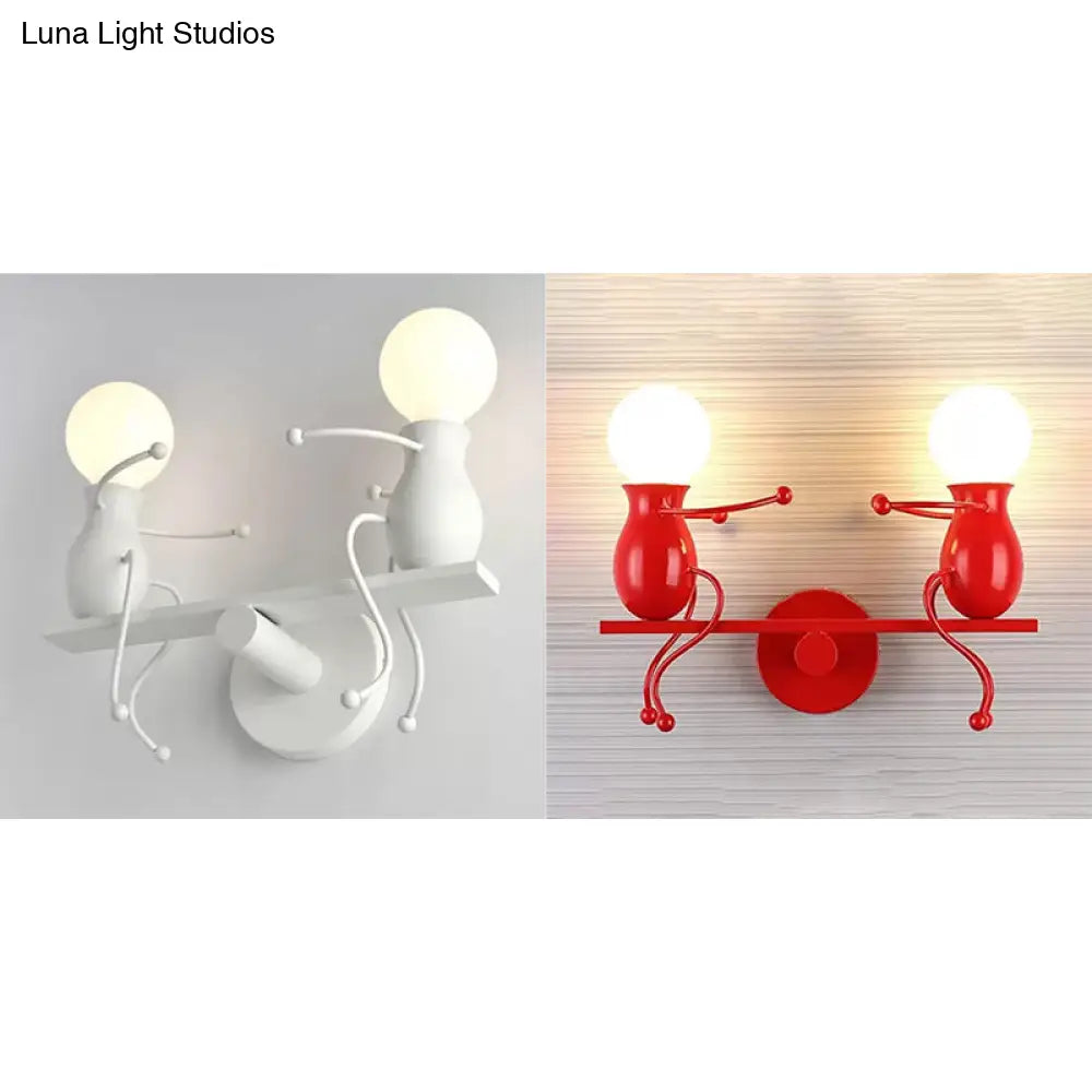 Modern Metallic Led Wall Sconce: Creative Seesaw Design 2 Lights Small Size Ideal For Bathrooms