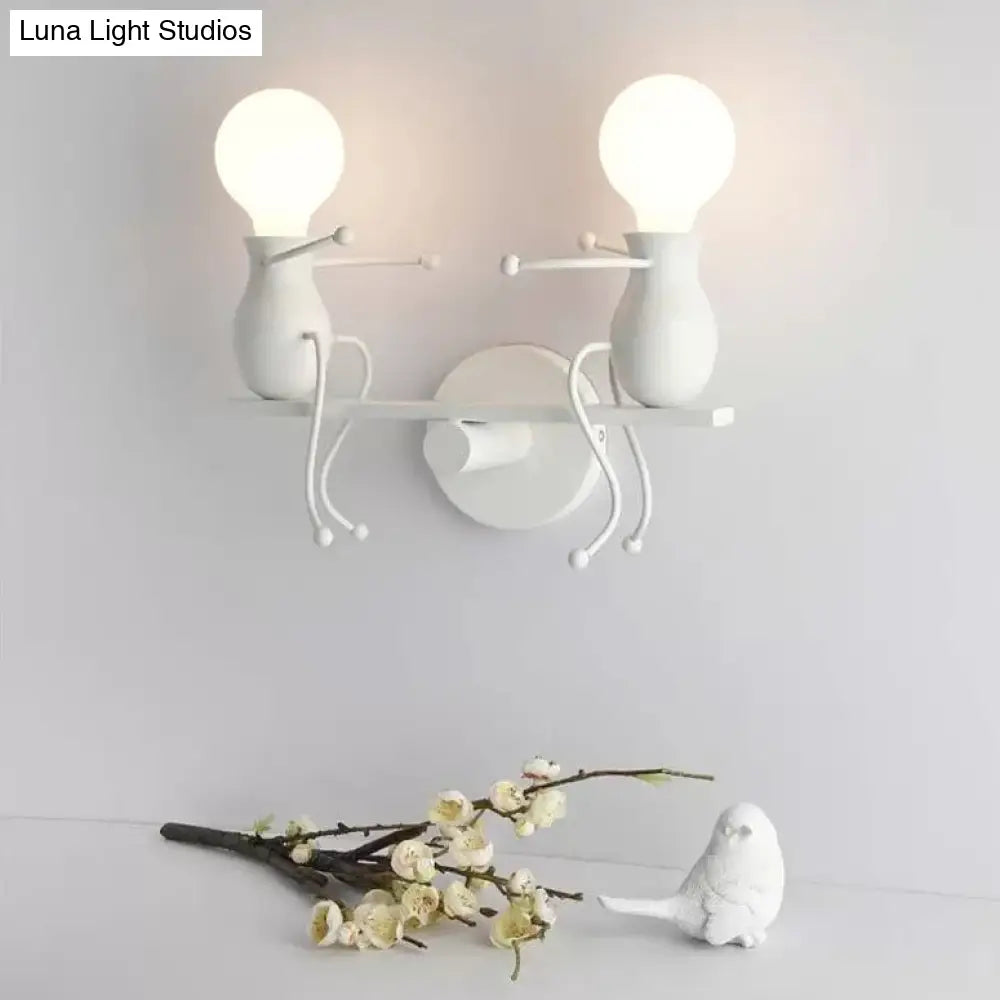 Modern Metallic Led Wall Sconce: Creative Seesaw Design 2 Lights Small Size Ideal For Bathrooms