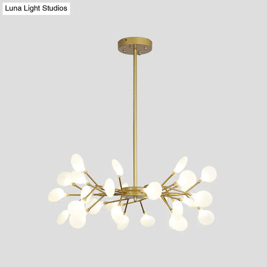 Simple Metallic Starburst Led Chandelier - Elegant Living Room Lighting 30 / Gold A