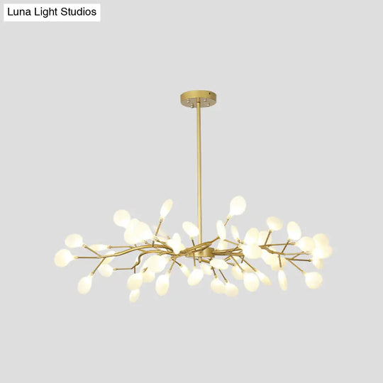 Simple Metallic Starburst Led Chandelier - Elegant Living Room Lighting 54 / Gold A