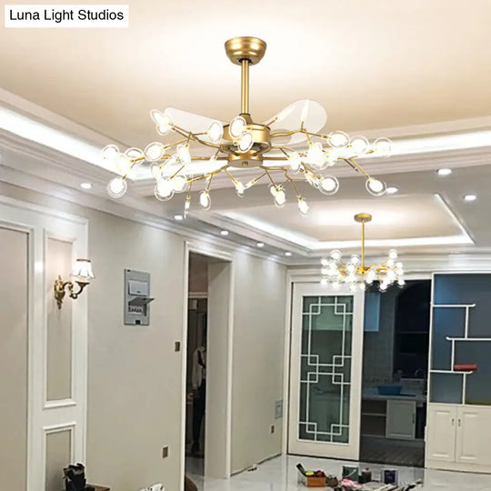 Simple Metallic Starburst Led Chandelier - Elegant Living Room Lighting