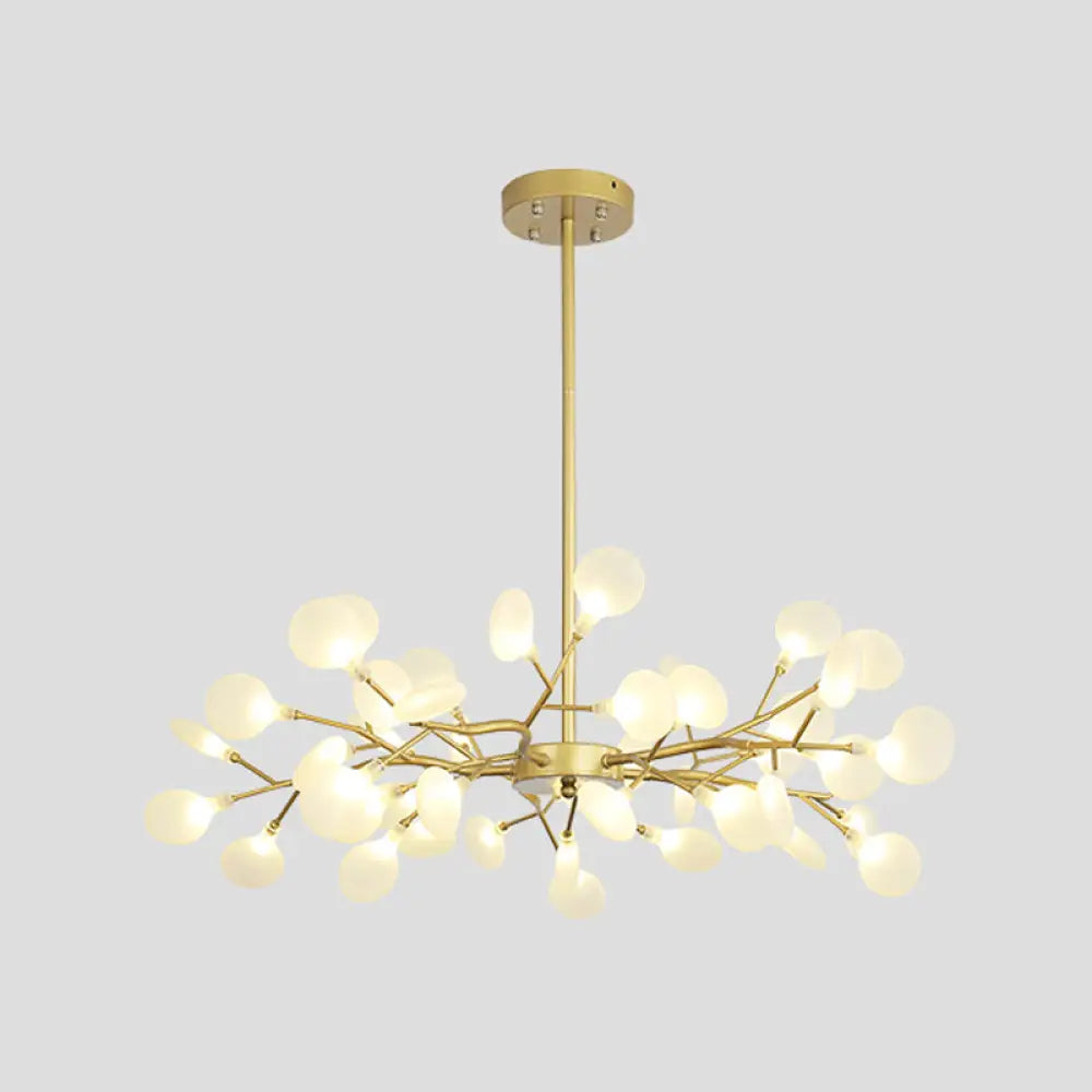 Modern Metallic Starburst Chandelier Led Pendant Light For Living Room 45 / Gold A