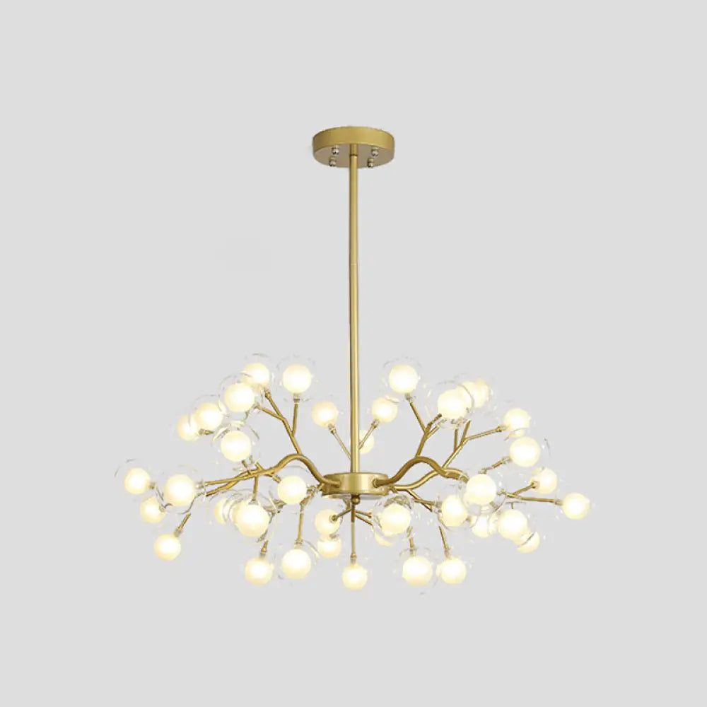 Modern Metallic Starburst Chandelier Led Pendant Light For Living Room 45 / Gold B