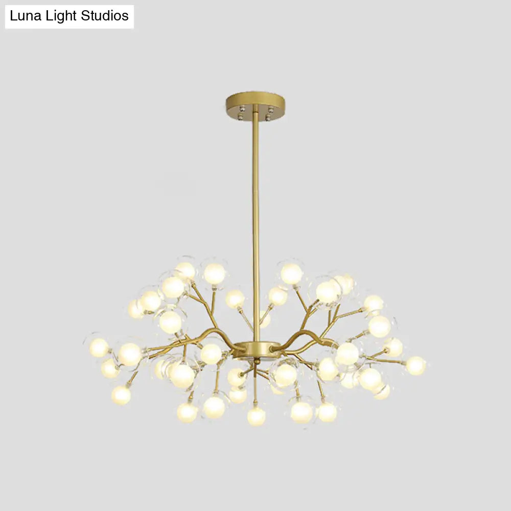 Simple Metallic Starburst Led Chandelier - Elegant Living Room Lighting 45 / Gold B