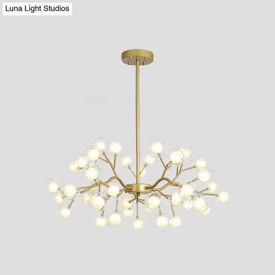 Simple Metallic Starburst Led Chandelier - Elegant Living Room Lighting 45 / Gold B