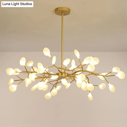 Simple Metallic Starburst Led Chandelier - Elegant Living Room Lighting