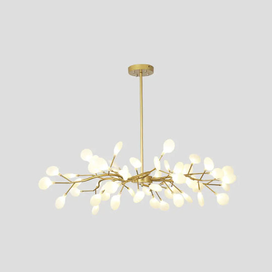 Modern Metallic Starburst Chandelier Led Pendant Light For Living Room 54 / Gold A