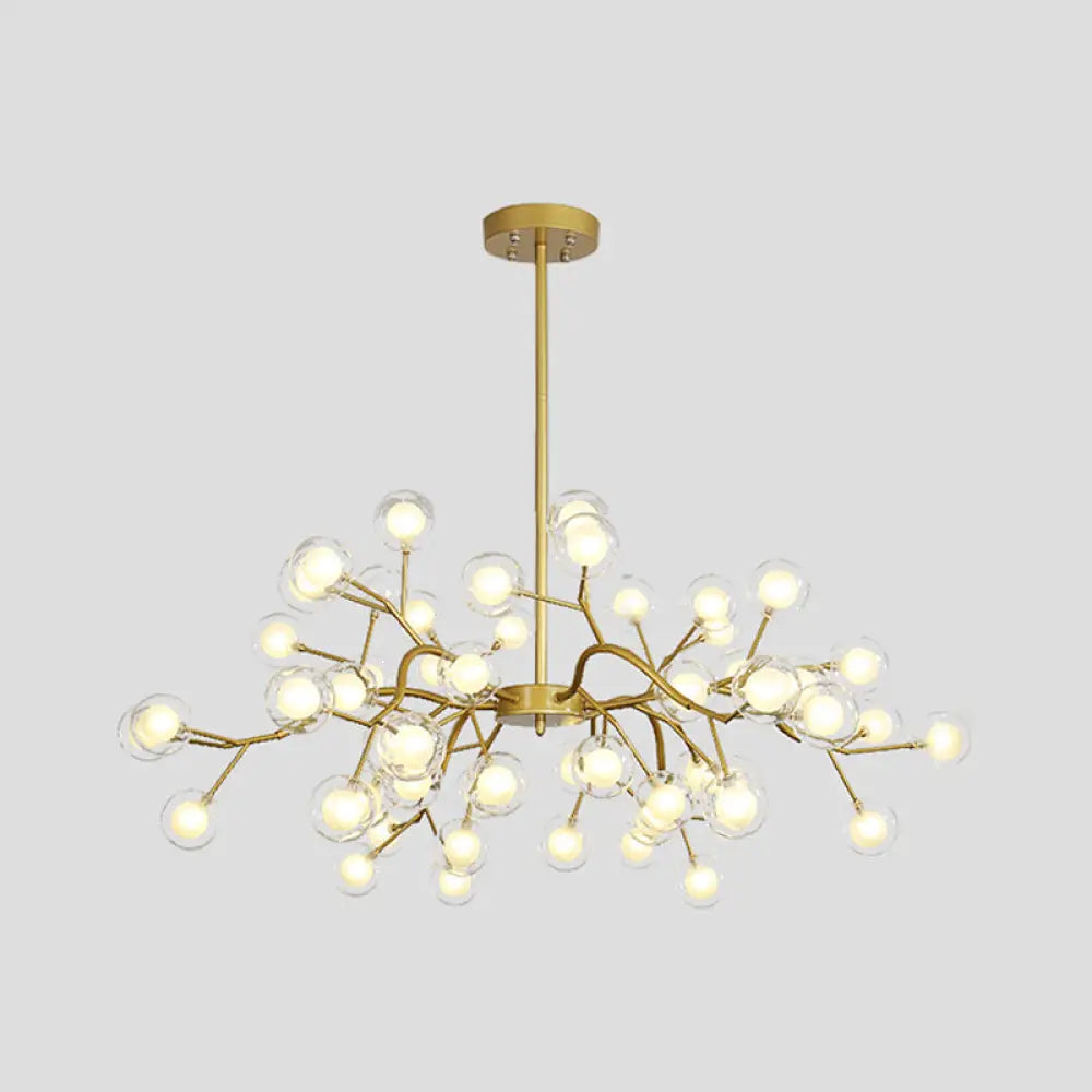 Modern Metallic Starburst Chandelier Led Pendant Light For Living Room 54 / Gold B