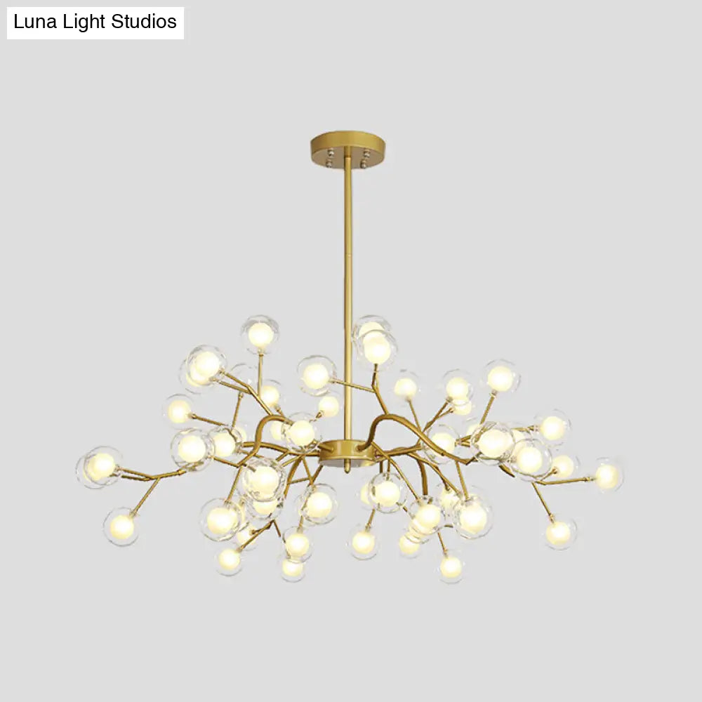 Simple Metallic Starburst Led Chandelier - Elegant Living Room Lighting 54 / Gold B