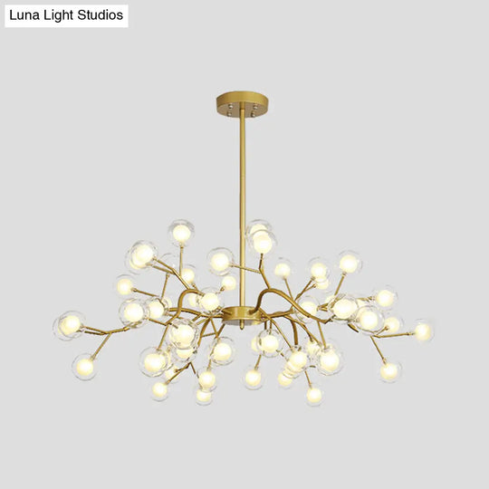 Simple Metallic Starburst Led Chandelier - Elegant Living Room Lighting 54 / Gold B