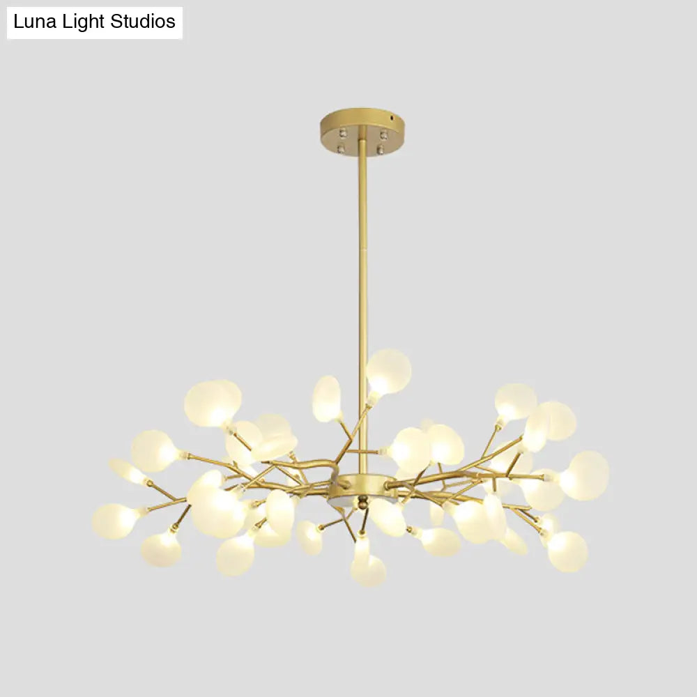 Simple Metallic Starburst Led Chandelier - Elegant Living Room Lighting 45 / Gold A