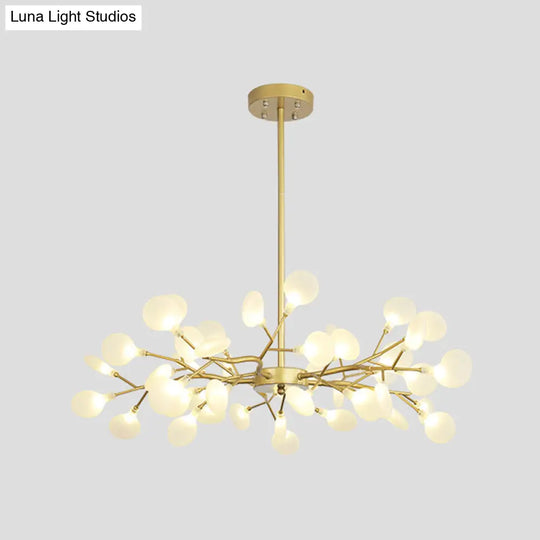 Simple Metallic Starburst Led Chandelier - Elegant Living Room Lighting 45 / Gold A