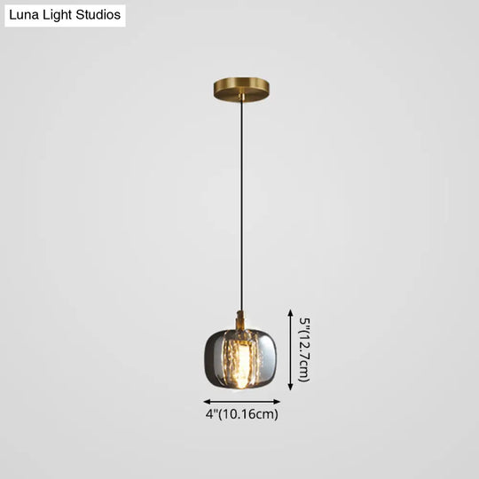 Modern Mini Crystal Pendant Light With Brass Finish For Living Room Bar And Coffee Shop Ceiling