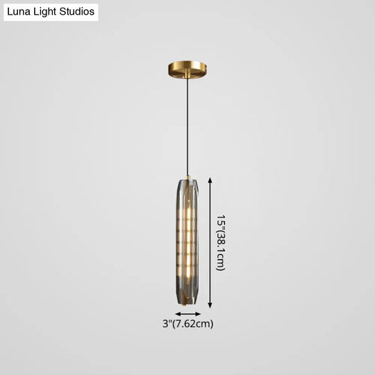 Modern Mini Crystal Pendant Light With Brass Finish For Living Room Bar And Coffee Shop Ceiling