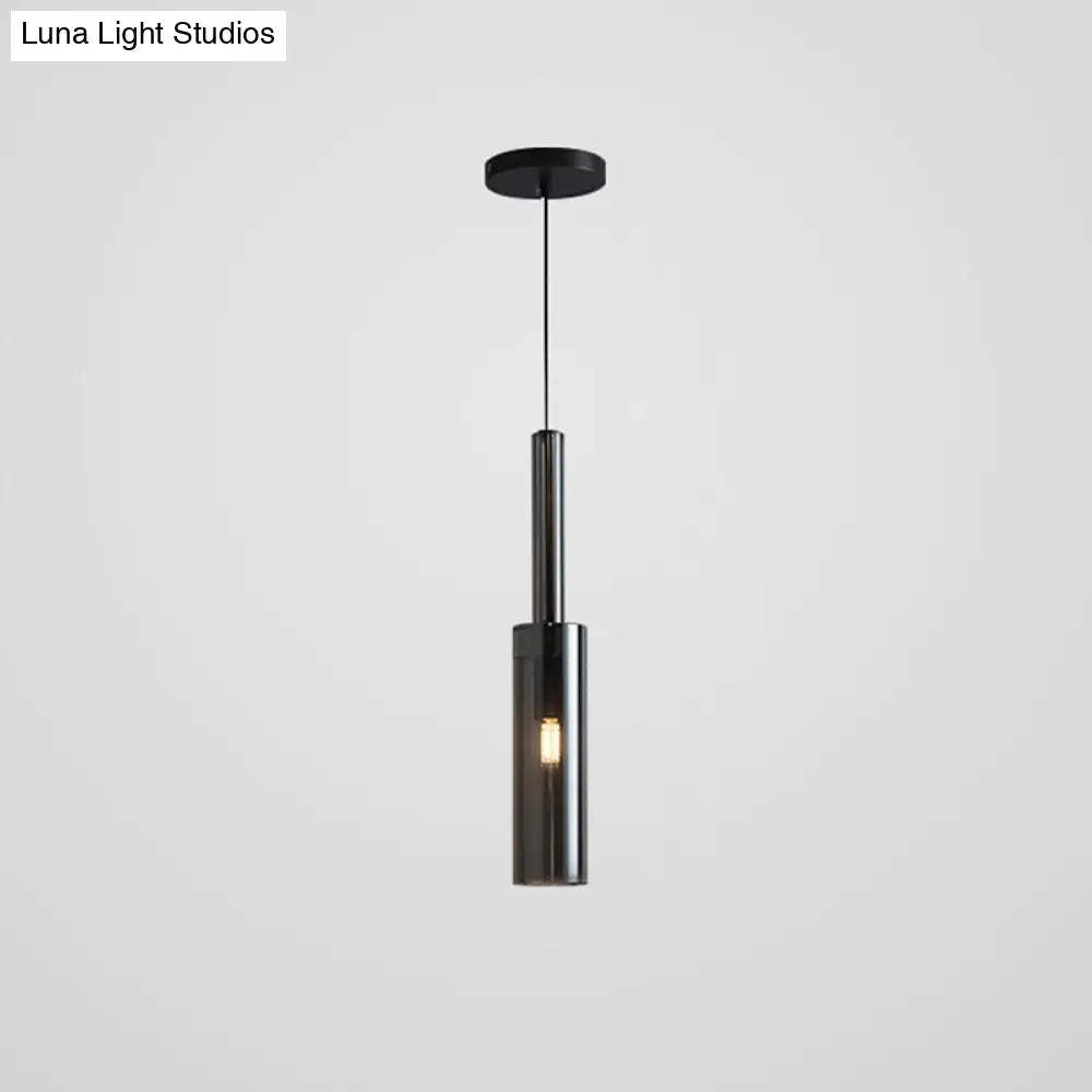 Mini Crystal Pendant Light With Brass Finish For Modern Living Spaces Gloss Black