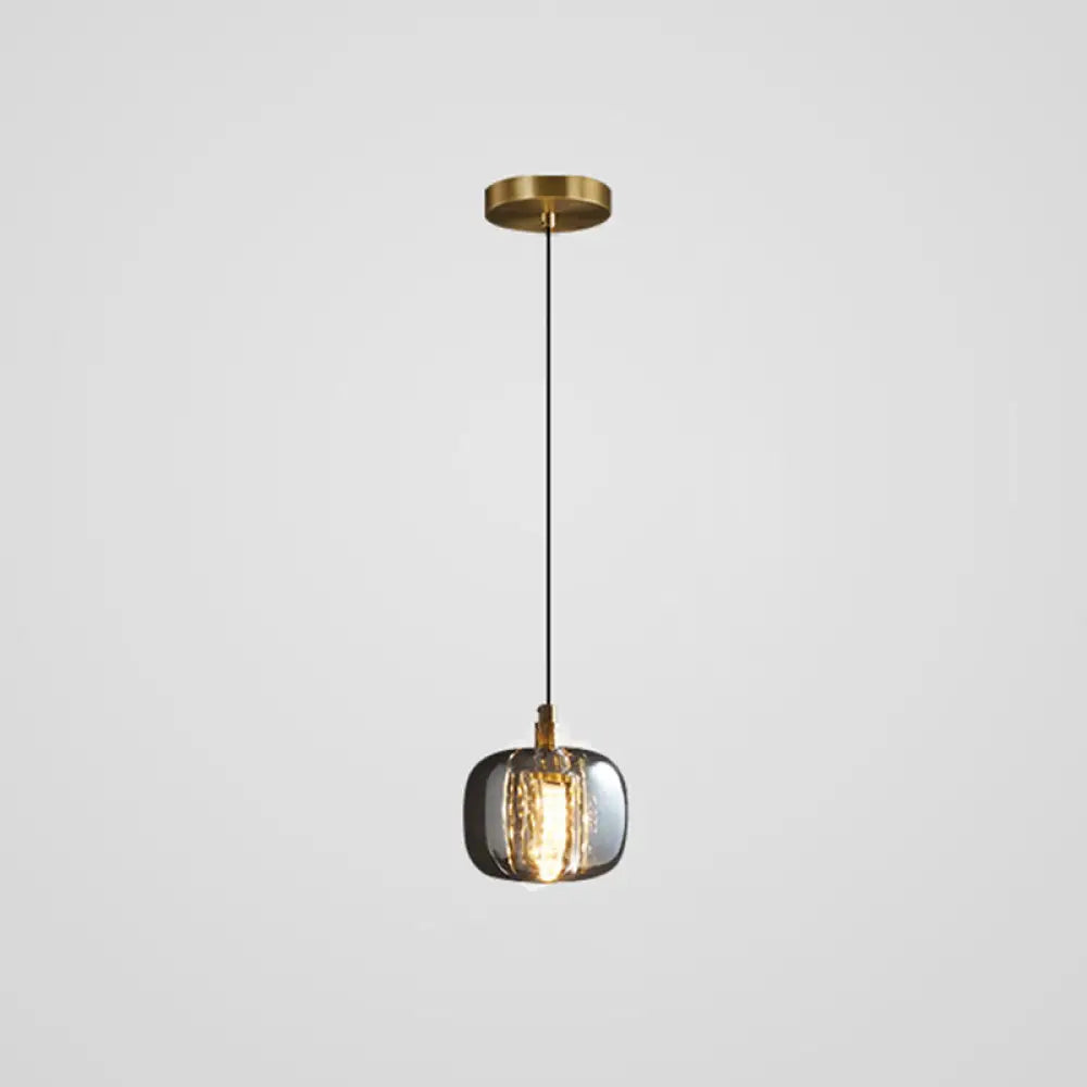 Modern Mini Crystal Pendant Light With Brass Finish For Living Room Bar And Coffee Shop Ceiling