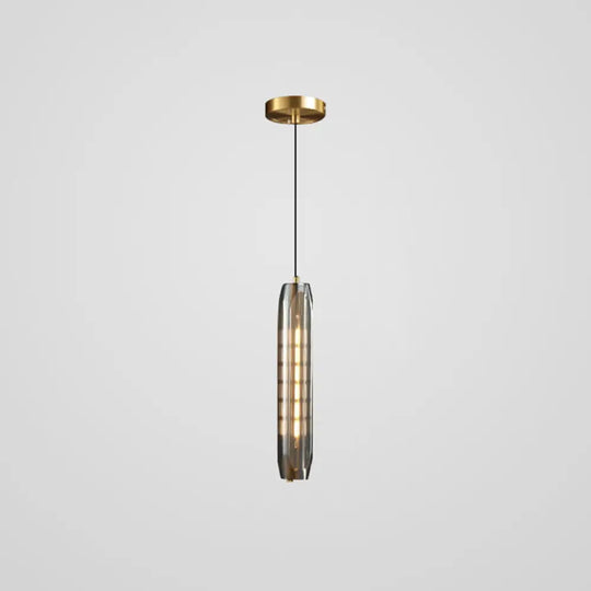 Modern Mini Crystal Pendant Light With Brass Finish For Living Room Bar And Coffee Shop Ceiling