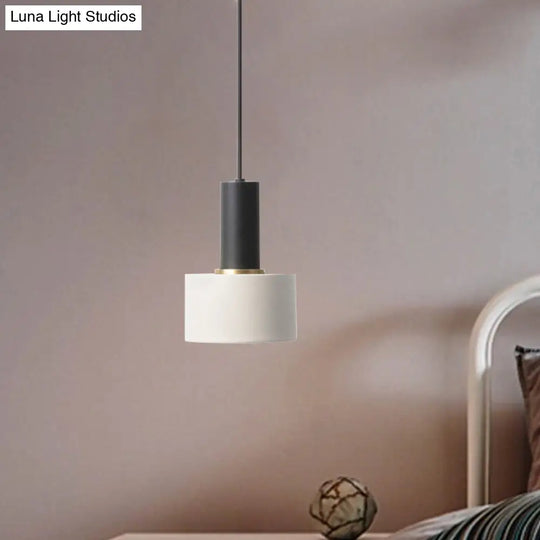 Modern Mini Pendant Light: Elegant Metallic Single Ceiling Hanging Light