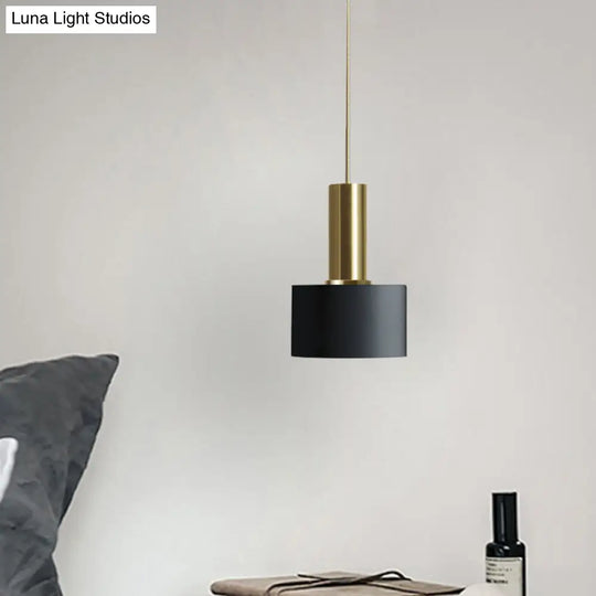 Modern Mini Pendant Light: Elegant Metallic Single Ceiling Hanging Light