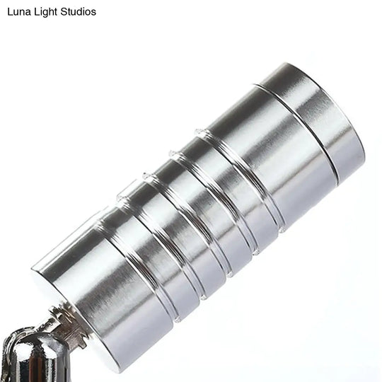 Modern Mini Tubed Led Wall Lamp- Bathroom Chrome Sconce Light Fixture In Warm/White Lighting