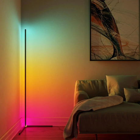 Modern Minimalism Corner Floor Lamp Colorful Bright Light Indoor Atmosphere Lights Home Bedroom