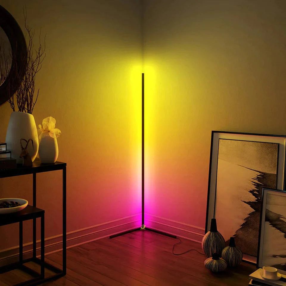 Modern Minimalism Corner Floor Lamp Colorful Bright Light Indoor Atmosphere Lights Home Bedroom Decor Living Room Standing Lamp