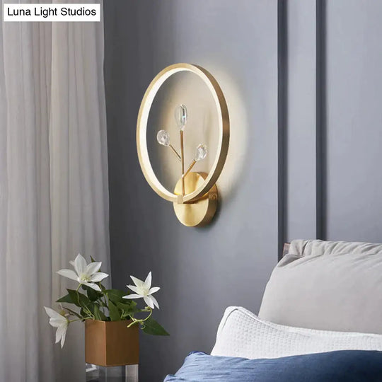 Modern Minimalist Bedroom Headlights With All-Copper Wall Lamps Copper