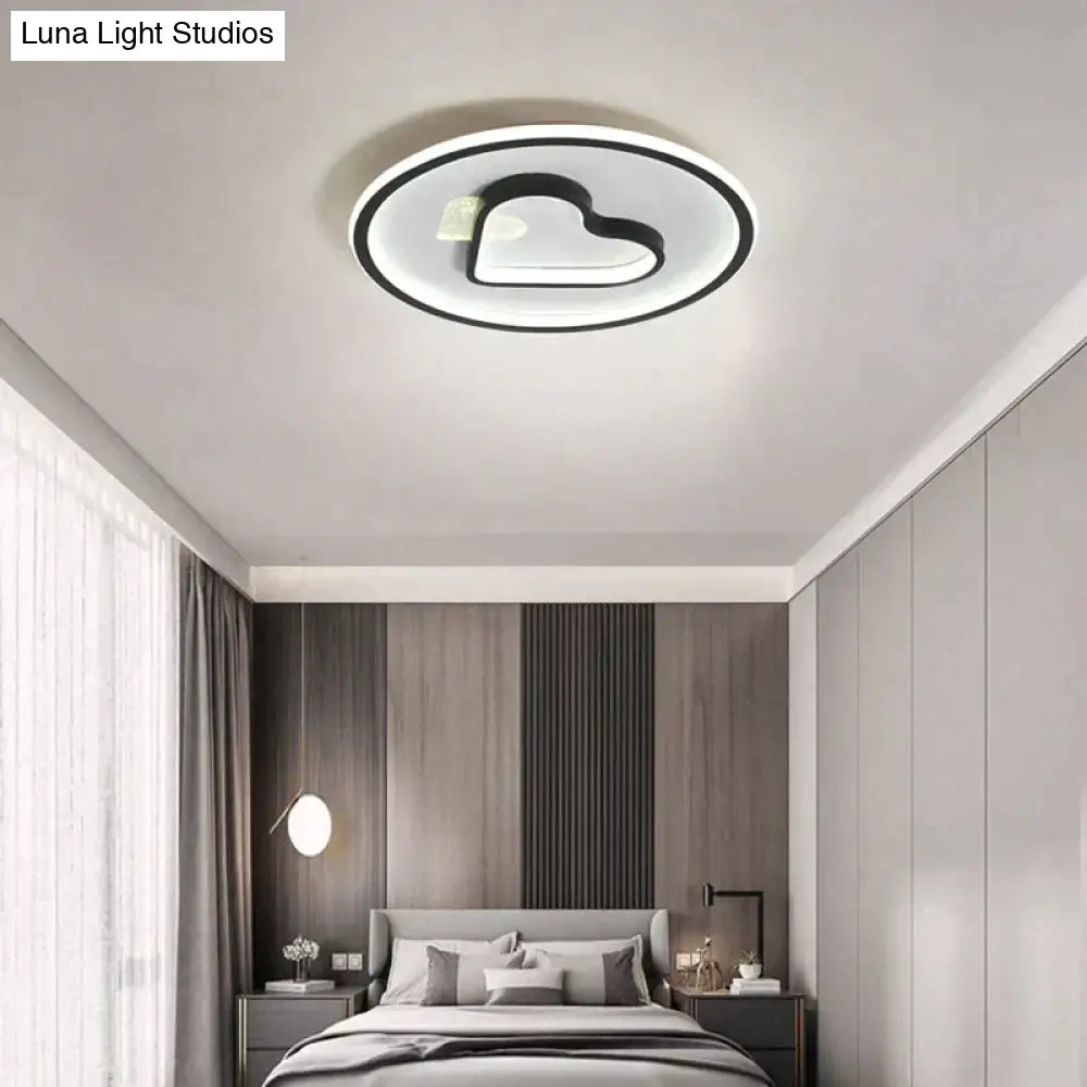 Modern Minimalist Bedroom Love Led Ceiling Lamp