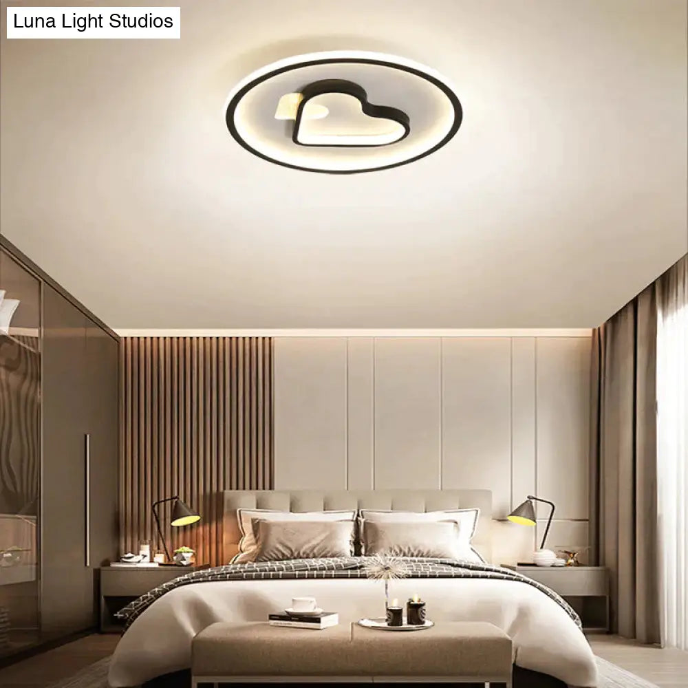 Modern Minimalist Bedroom Love Led Ceiling Lamp