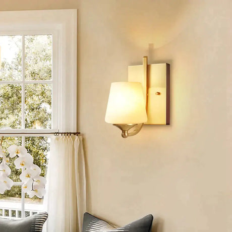 Modern Minimalist Creative Living Room Lamp Bedroom Headlight Aisle Copper Wall Lamp Copper Wall Lamps