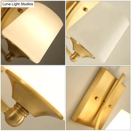 Modern Minimalist Creative Living Room Lamp Bedroom Headlight Aisle Copper Wall Lamp Copper Wall Lamps