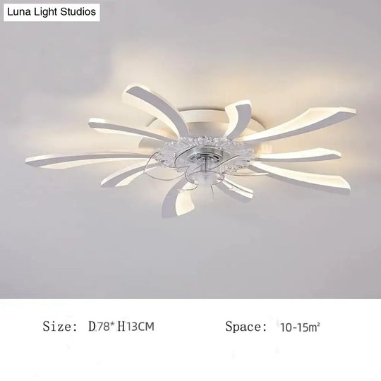 Modern Minimalist Dandelion Fan Ceiling Lamp D78X13Cm / White Light Ceiling