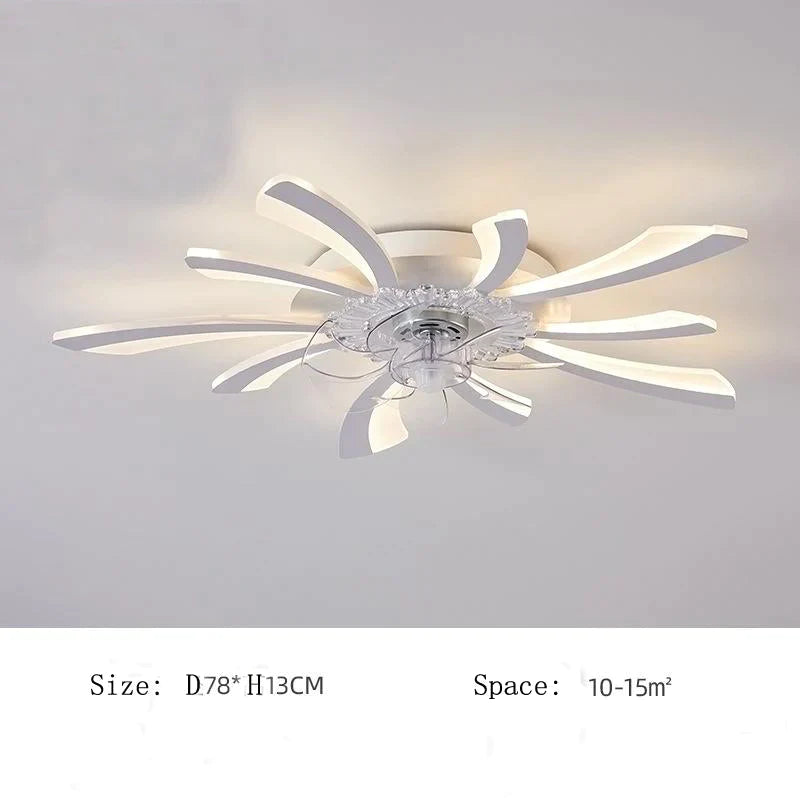 Modern Minimalist Dandelion Fan Ceiling Lamp D78X13Cm / White Light Ceiling