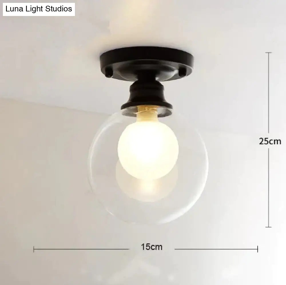 Modern Minimalist Glass Bulb Lamp Ceiling A / Warm Light