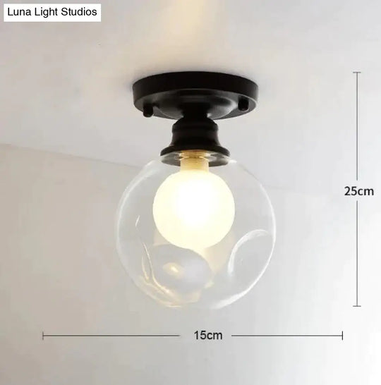 Modern Minimalist Glass Bulb Lamp Ceiling C / Warm Light