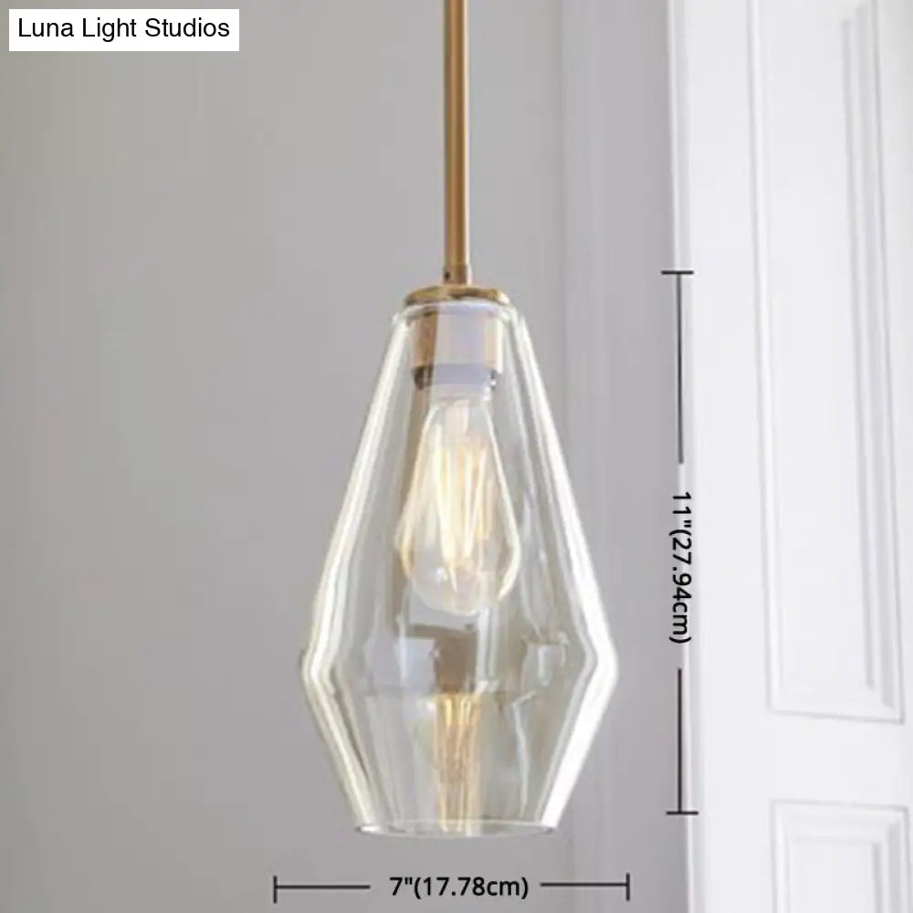 Modern Minimalist Glass Pendant Light - Stylish Dining Room Hanging Lamp