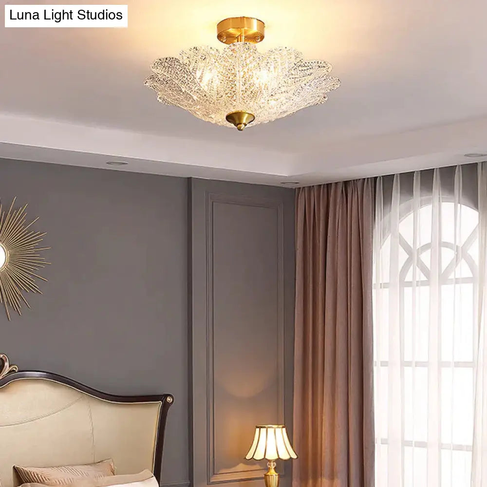 Modern Minimalist Home Living Room Full Copper Ceiling Lamp