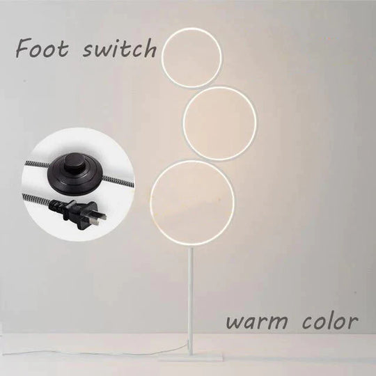 Modern Minimalist LED Ring Floor Lights Lighting Art Deco Home Floor Lights Touch Switch Standing Lamp for Living Room Luminarie