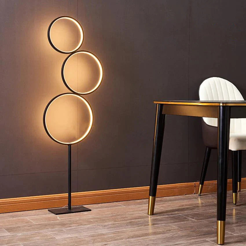 Modern Minimalist LED Ring Floor Lights Lighting Art Deco Home Floor Lights Touch Switch Standing Lamp for Living Room Luminarie