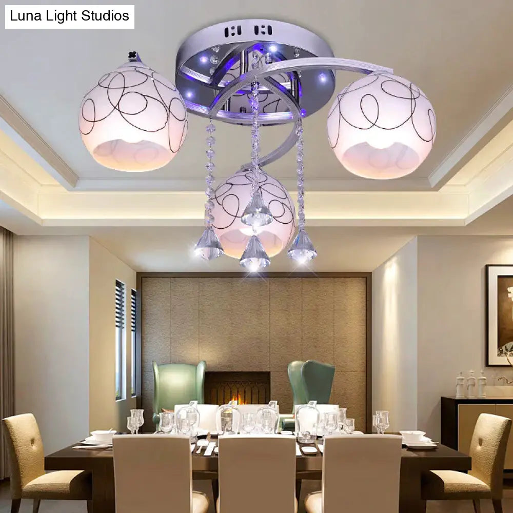 Modern Minimalist Living Room Crystal Fashion Restaurant Creative Ceiling Lamp