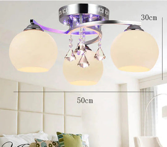 Modern Minimalist Living Room Crystal Fashion Restaurant Creative Ceiling Lamp