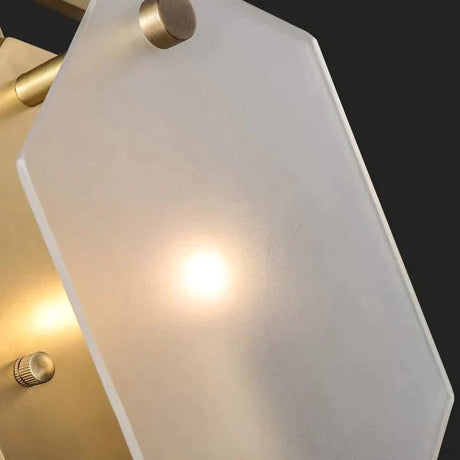 Modern Minimalist Luxury Hexagonal Copper Wall Lamp Lamps