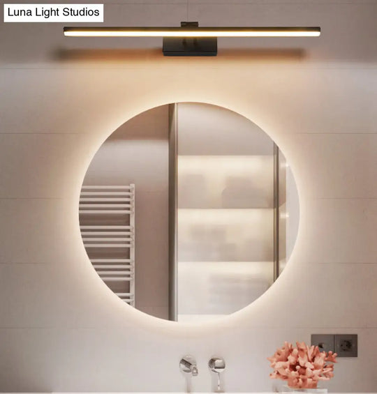 Modern Minimalist Metal Single Vanity Light&#X2014;Linear Style