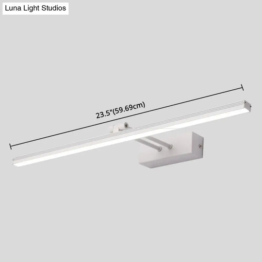 Modern Minimalist Metal Single Vanity Light&#X2014;Linear Style