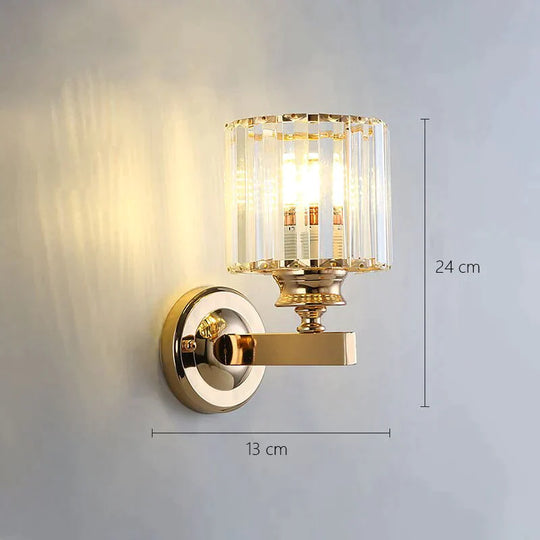 Modern Minimalist Wall Lamp With Glass Shade For Bedside Lighting Living Room F Light